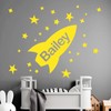 Space Rocket with Stars - Boys Bedroom Custom Name Wall