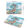 Coastal Coral Dish Drying Mat 18x24 inch Starfish Shell Fast