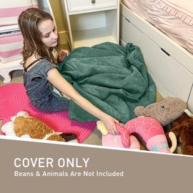 Nobildonna - Funda para silla de puf (sin relleno) para niños y adultos. Puf extragrande de 300 l para almacenamiento de animales de peluche, lavable, suave, de primera calidad