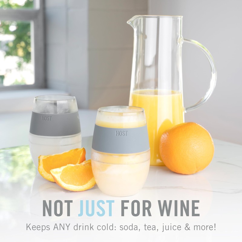 HOST Freeze Wine Glasses with Lids, Insulated Cooling Cups with