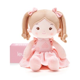 LeyaDoll Soft Baby Doll Toys (16''), My First Baby Rag Doll for 1 Year-Old Girl Birthday Gift, Christmas Plush Toys Gift for Toddler Kids Infants -Sweetheart Girl