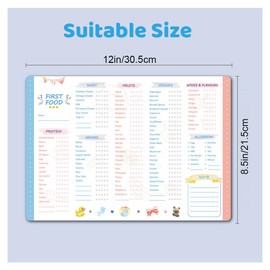 First Foods Tracker Fridge Magnet Foods Tracker Daily Food Log Book Repeatable Erasing and Writing (1 Set)