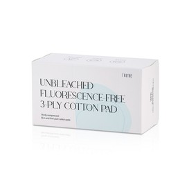 Trubee unbleached non-fluorescent pure cotton 3-ply cotton pad, 1 pack, 80 sheets / 트루비 무표백 무형광 순면 3겹 화장솜, 1개, 80매입