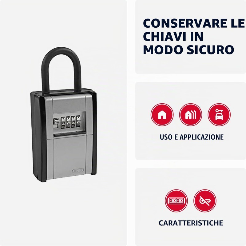 ABUS KeyGarage 797 - Cassetta per Chiavi con Gancio per