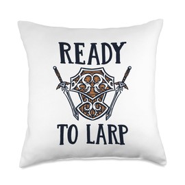 Kit LARP Costumes Men Beginners Accessories Gifts Ready Armor Weapons Character LARP Throw Pillow, 18x18, Multicolor