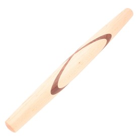Sugar Maple with Black Walnut Celtic Knot French Style Rolling Pin: Tapered Solid Wood Design. Hand Crafted in the USA
