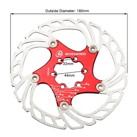 Boenoea 140 mm 160 mm 180 mm 203 mm Bicycle Floating Brake Disc with 6 Screws for Mountain Road Bike MTB BMX