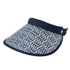 Mariclaire 715912 Women's UV Cell Monogram Pattern Sun Visor, navy, Free size