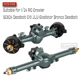 RCarmubWow +5mm Widen Axles Housing Upgrades Part for SCX24 Deadbolt C10 JLU Gladiator Bronco Deadbolt 1/24 RC Crawler,Front Rear 5mm Wider on Each Side Axle Widening,Titanium