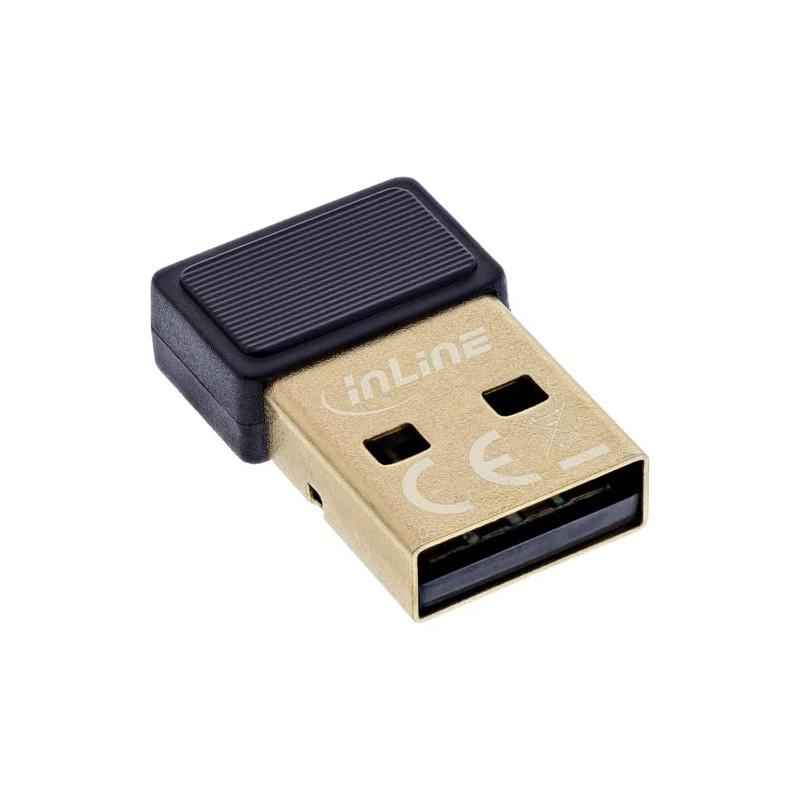 InLine Bluetooth 5.3 USB Adapter, Driverless Plug and Play, Up