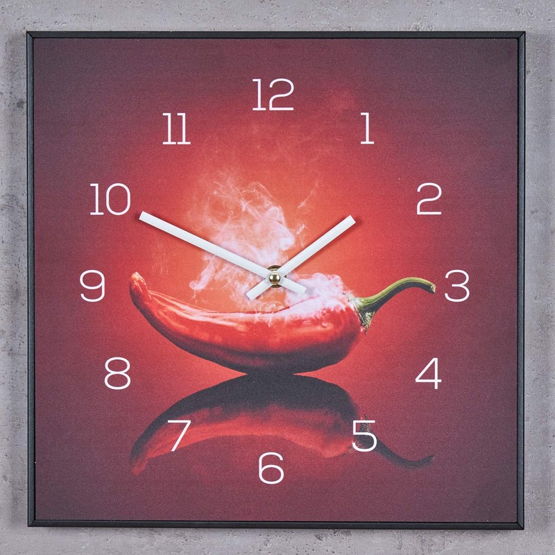 levandeo Wall Clock 30 x 30 cm PVC Frame Black