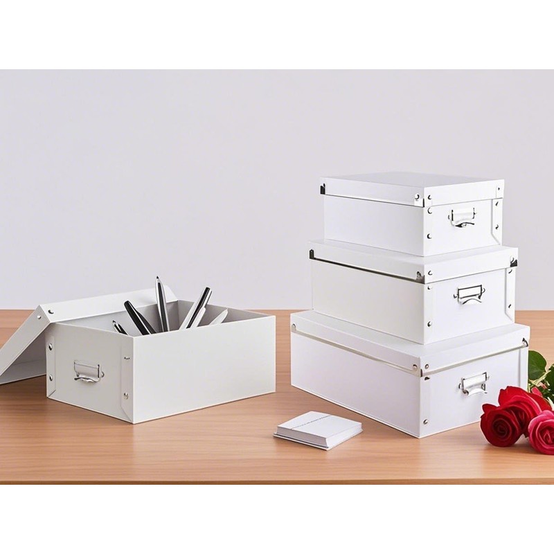 XUCHUN Decorative Storage Box with Lids,Set of 3 Waterproof Foldable