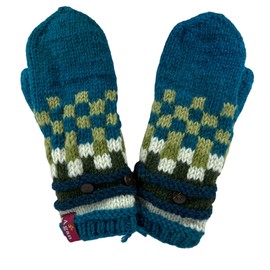 Agan Traders Women's 2024 Assorted Women's Knit Wool Thick Beanie Hat Mitten Fingerless Glove Warm Fleece Lined Himalaya (1402 M, BL,)