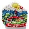 3D -SWITZERLAND ZURICH ALPS Fridge Magnet City Souvenir Travel Memory