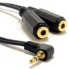 kenable 3.5mm Right Angle Stereo Jack Audio Splitter Adapter Cable