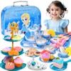 BBLTIFF Children's Tea Set, 50 Pieces Play Kitchen Accessories for