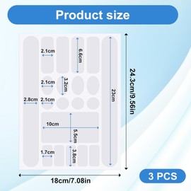 QZKJQDD 3 Sheets Bike Frame Protection Tape Sticker, Bicycle Chainstay Protector, Sticking Anti-rub And Scratch Paint Protection Film, Fork Bikes Decal Sticker for Mountain, Road Bikes (transparent)