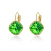 YONVUN Austrian Crystal Square Drop Dangle Leverback Earrings | Plated