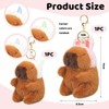 LunarCharm 2 pieces cute capybara keyring, plush toy, capybara cuddly