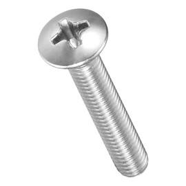 METALLIXITY Phillips Cross Recessed Countersunk Head Screws Bolts (M4-0.7x25) 100Pcs, 304 Stainless Steel Flat Head Woodworking Machine Screws - for Furniture Assembly DIY Projects, Silver