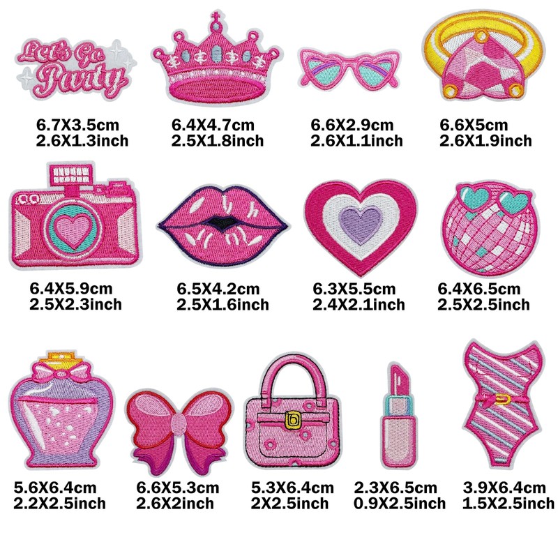 JMZLLRX 11 PCS Strawberry Iron on Patches, Sew on Patch