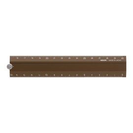 DESIGNPHIL 42287006 Aluminum Multi-Ruler, 11.8 inches (30 cm), Brown