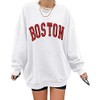 Women's Oversized Sweatshirt Boston Long Sleeve Casual Loose Pullover Tops