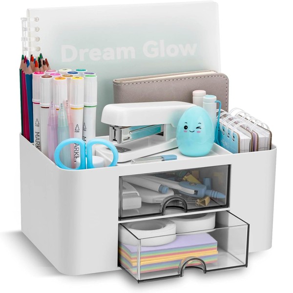 Rantuia Porta Lapices de Escritorio, con 5 Particiones y 2