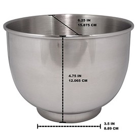 Replacement Small Stainless Steel Bowl Fits Sunbeam & Oster Mixers