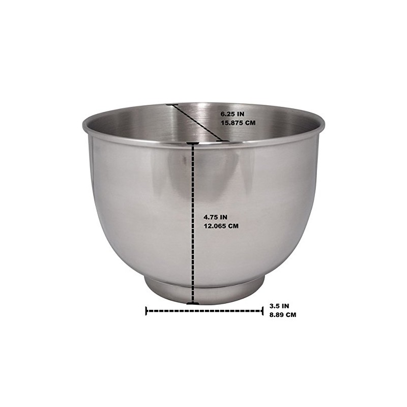 Replacement Small Stainless Steel Bowl Fits Sunbeam & Oster Mixers