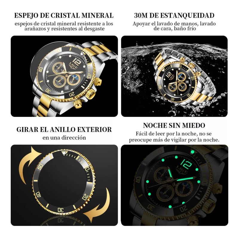 Relojes De Pulsera Cuarzo Hombre Clásico Impermeable Watches