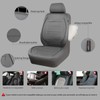 CAR PASS Piping Faux Leather Car Seat Cover Full Set,Grey