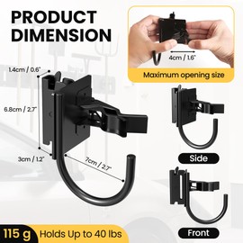 MooxHAI 6 Pack E Track Tool Holder with J Hook,Enclosed Trailer Accessories for Brooms, Poles, Shovels,Rakes,Etrack Accessories for Trailer Organizer - Black