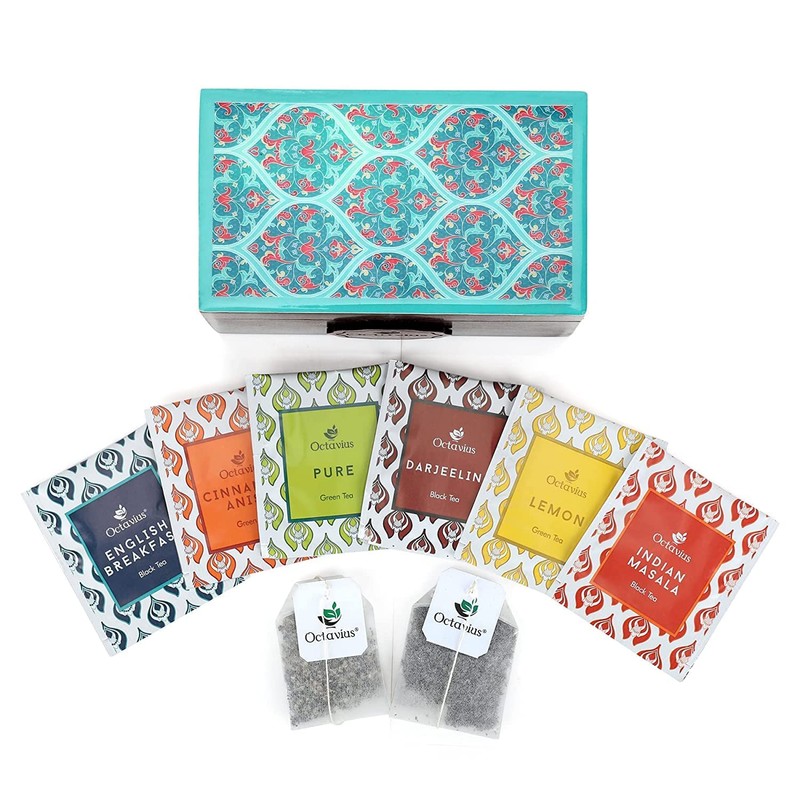 Octavius, Assorted Tea Sampler Gift Set (3 Flavors, 100 Tea