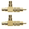 Keple RCA Splitter Adaptor, Pack Of 2-50 Ohm 1 To