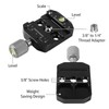 Sequpr 50 mm Quick Release Plate Clamp Compatible with Arca-Swiss,