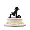 Decoración de pasteles topper silueta con tres gatos