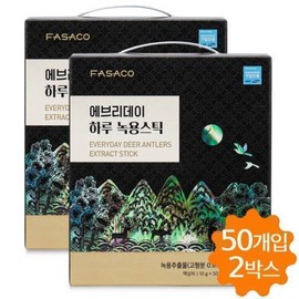 pasaco Deer Antler Stick Deer Deer Deer Extract Deer Antler Red Ginseng Stick 50 packs 2 boxes (total of 100 pieces) / 녹용스틱 녹용 진액 즙 엑기스 녹용홍삼 스틱 50포 2박스 (총 100개입)