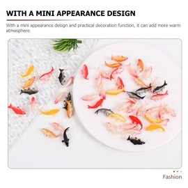 Homoyoyo 10pcs Miniature Fish Models Colorful Tiny Fancy Carp Simulation for Mini House Decoration Doll House Accessories for Miniature Scene Decor and Fish Tank Ornaments