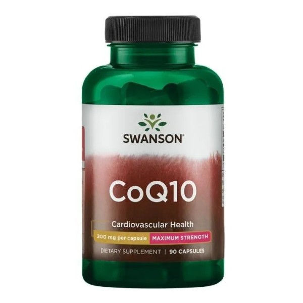 Swanson Coq10, Concentracion Maxima, 200 Mg, 90 Capsulas