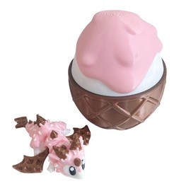 Zhaohyjianm 3D Printed Dragon Egg with Removable Mystery Articulated Crystal,Fidget Toys for Adults, Home Office Decor, Executive Desk Toy, 3D Printed Animals(Ice cream pink)