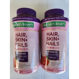 Nature’s Bounty 2 New Nature's Bounty Advanced Hair, Skin & Nails Gummies  Biotin 230 ea 08/2026