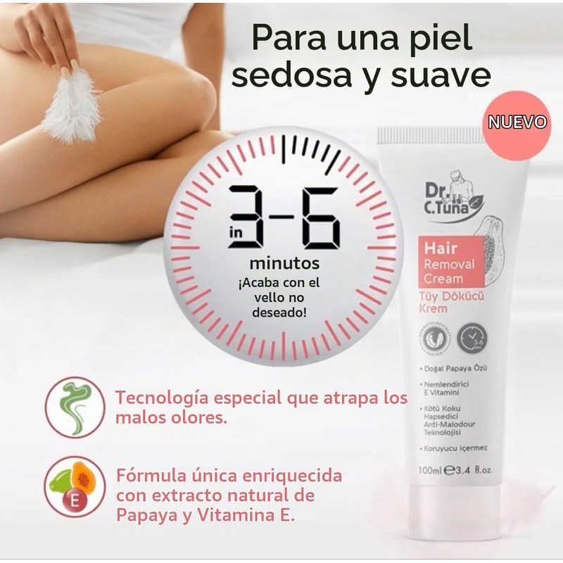 Farmasi DR.C.TUNA CREMA DE ELIMINACIÓN DEL CABELLO 3.4 fl oz-