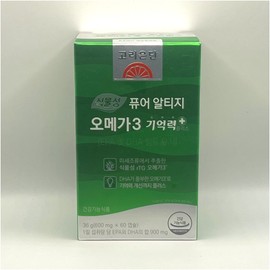 Korea Eundan Vegetable Pure Altige Omega 3 Memory + 60 Capsules / 고려은단 식물성 퓨어 알티지 오메가3 기억력 + 60캡슐