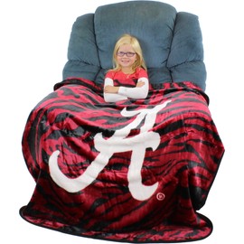 College Covers Alabama Crimson Tide Raschel Throw Blanket, 60 in by 50 in