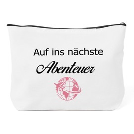 Reise Kosmetiktasche aus Stoff - Praktische Kulturtasche für Make-up & Pflegeprodukte - Ideal für Urlaub, Wochenende, Unterwegs - Geschenk für Frauen