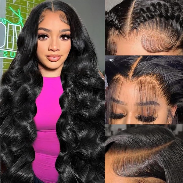 Leicymens 13x6 Lace Front Wigs Human Hair 180% Density HD