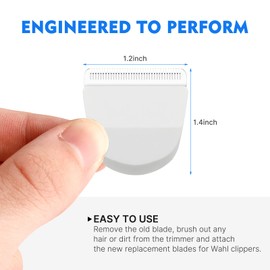 CR8GR8 Paquete de 2 Cuchillas de Repuesto para Cortadora de Maní, Cuchilla de Repuesto A Presión para Cortadora de Cabello Wahl Peanut #, Blanca 2068-300 Blanco-2