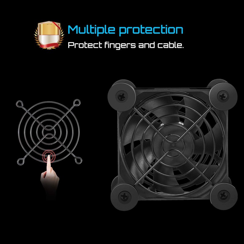 upHere PC Fan,80mm Silent USB Fan with 3 Adjustable Wind