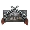 DWK CORPORATION Don't Dial 911 We Don't Call 12 x 18 inch Neutral/Metallic Plastic LED Wall Mount Sign for Office, Property, Warning